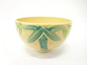 香竹造　金彩色絵　竹　茶碗